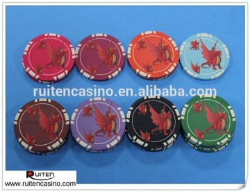 Full Customize 10g Ceramic Poker Chip Dragon Ceramic Poker Chips