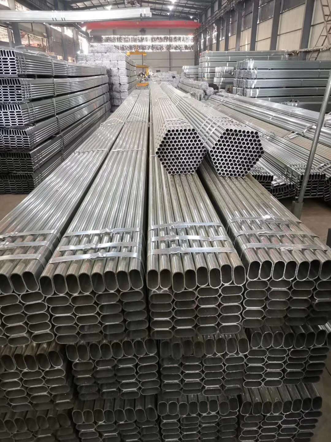 Single-span steel structure Greenhouse Steel Pipe Oval tube