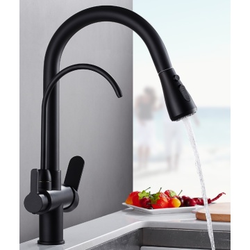 High pressure faucet cold and hot chrome