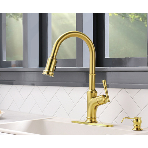 Stainless Steel Hot Cold Filtered Gold Kitchen Faucet