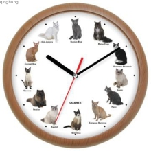 CAT  CLOCK, MUSIC CLOCK,CAT MUSIC CLOCK