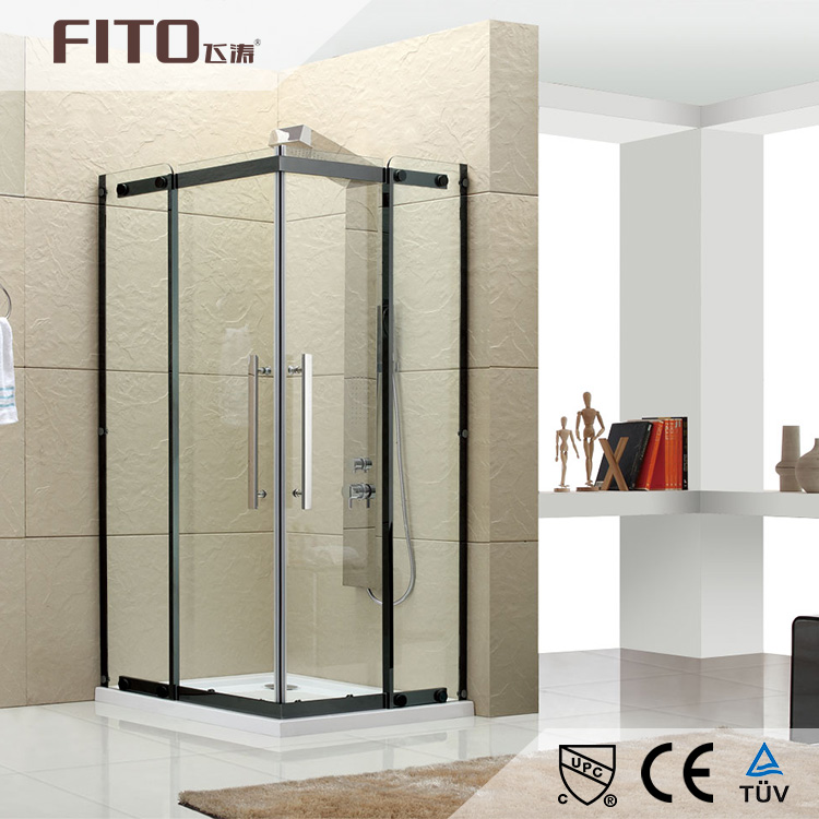 Simple Design Style Rectangle Single Door Sliding Acrylic Aluminium Alloy Glass Shower Room