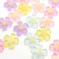 Beautiful Cherry Blossom Flower Shaped Resin Flatback Cabochon For Girls Garment Accessories Or Bedroom Ornaments Beads