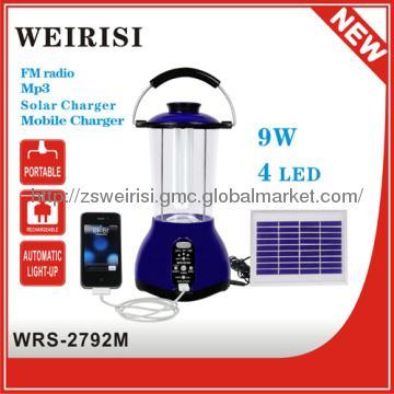 Rechargeable Solar Light With FM Radio & Mobile charger