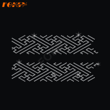 Crystal Maze Cheerleader Bows Hotfix Rhinestone Transfer