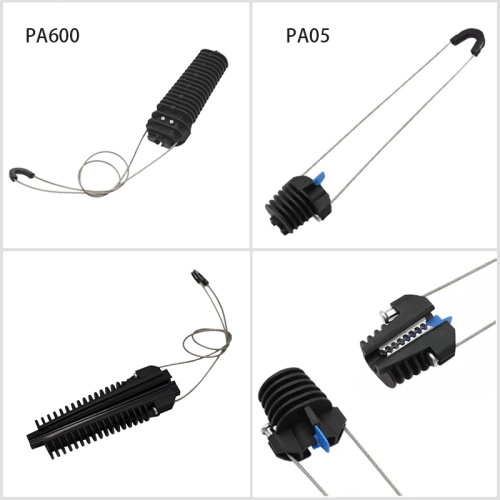 Línea de plástico Autor al cable Cable de extracción Cable de fibra de plástico Fibra óptica Anclaje de la abrazadera de tensión de la abrazadera de tensión para el cable ADSS
