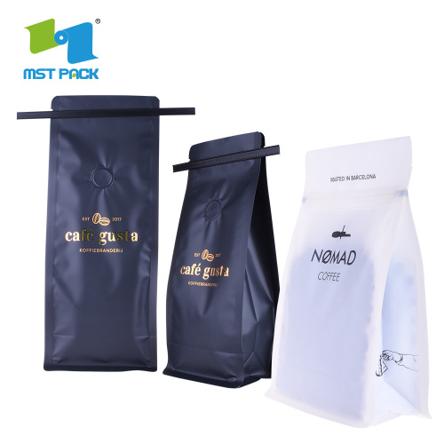 Kraft Paper Coffee Bag dengan Degassing Valve