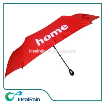 Red color logo Print fodable automatic mechanism ombrello umbrella