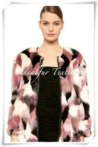 New Color Jacquard Fashion Faux Fur
