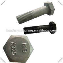 Steel A325 hex bolts rail fastener grade 4.8/6.8/8.8/12.9