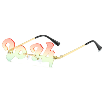 2025 New Year Frameless Sunglasses - Personalized Hip-Hop Style Glasses for Men and Women