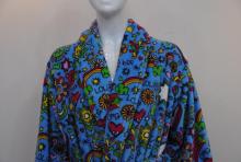 Rainbow Design Coral Fleece Bathrobe Home Robe