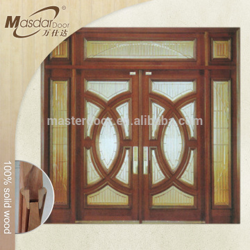 Used 8 foot solid wood double leaf exterior doors