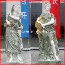 Europe decorative indoor marble figurines granite four season sister statues