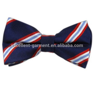 customized 100% silk striped bowtie
