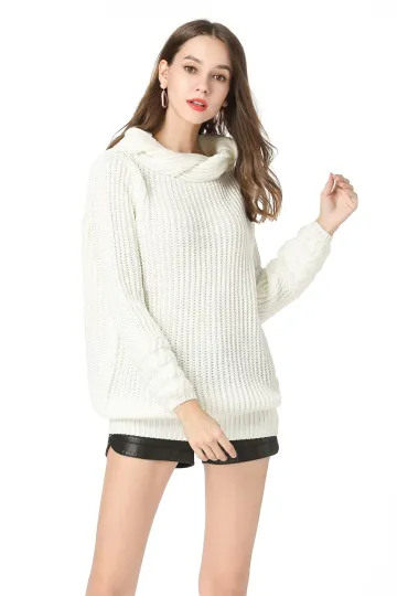 Fashion women's turtleneck pullover sweater tight