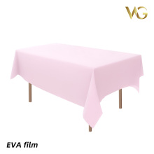 Disposable PEVA pink plastic tablecloth
