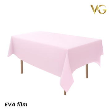 Disposable PEVA pink plastic tablecloth