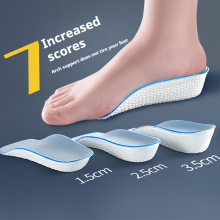 Invisible 1.5-3.5CM Height-Increasing Orthopedic Insoles for Men and Women