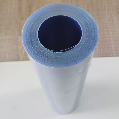 0.25mm clear blue rigid PVC film roll pharma