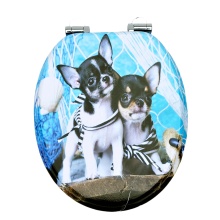 Durable 18 Inch MDF Wooden Soft Close Bathroom Toilet Seat