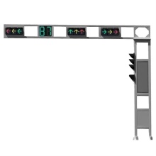 Smart Traffic Light Pole with Safety Barricade Warning Light for Road Safety