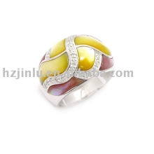 925 sterling silver ring, silver ring with color stone
