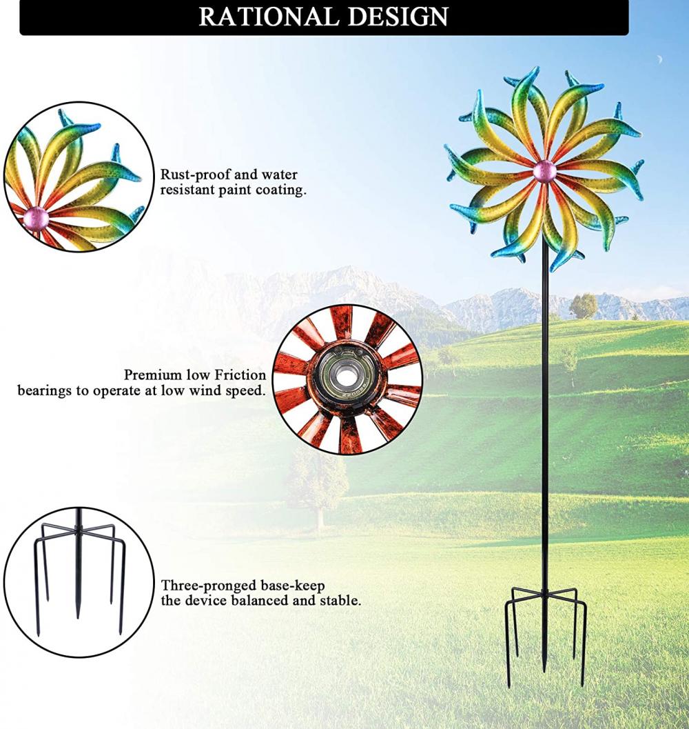 Metallwindspinner für Außenterrassengarten im Freien