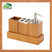 Bamboo Bathroom Set Bathroom Accessories Bamboo Soap Dispensor