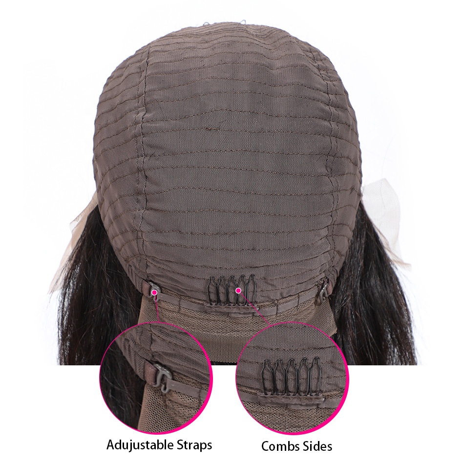 4*4 Human Lace Closure Wig Brazilian Virgin Human Hair Lace Wigs With Baby Hair Deep Wave