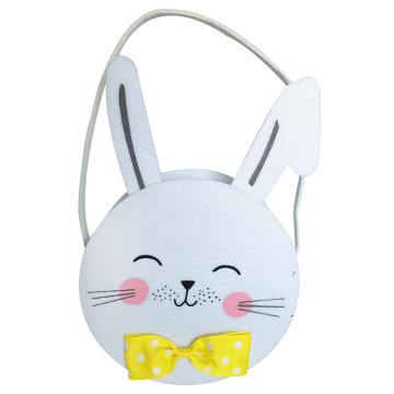 Easter white candy bucket with Mr. Rabbit shape