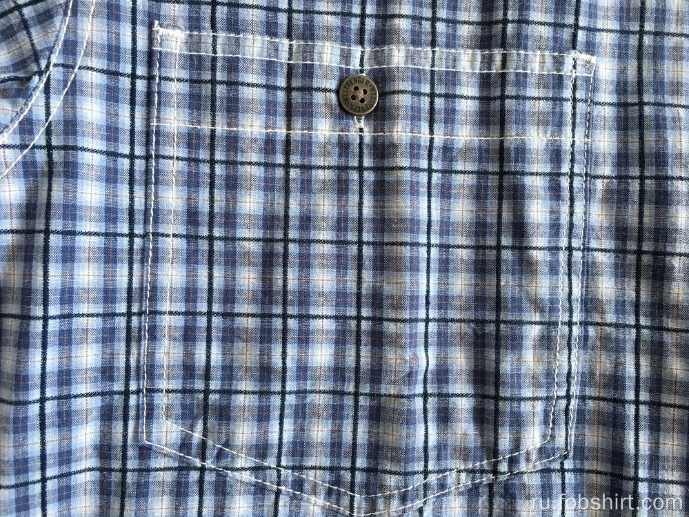 Рубашка из 100% хлопка, окрашенная в мужскую пряжу
