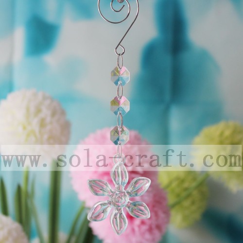 China Acrylic Chandelier Prisms Transparent Flower For Hall Decoration Lights