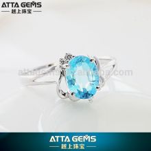 Natural gemstones pure S925 silver ring design