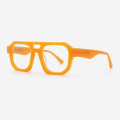 Square Double Bridge Acetate Male Optical Frames 23A3178