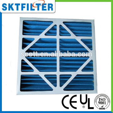 white color carton frame synthetic fiber prefilter