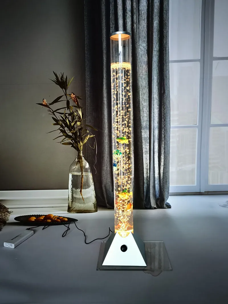 Vibrant LED Fantasy Bubble Aquarium with Colorful Fish and Light Effects