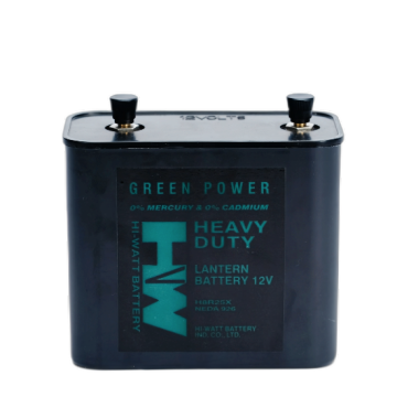 HW Tigerhead Lantern Battery 4R25 6V Parallel Installed