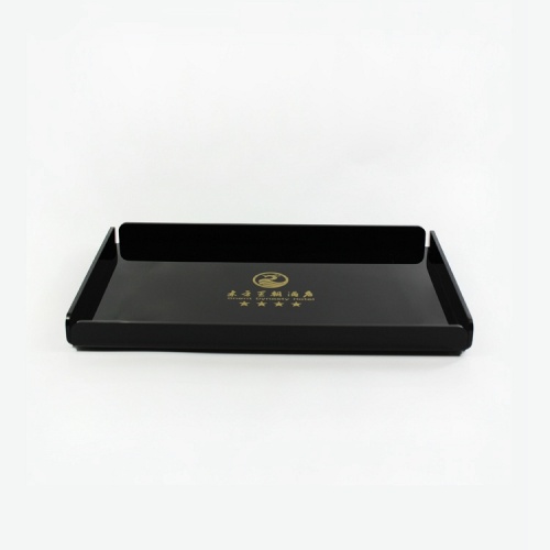 APEX Custom Logo Black Hotel Serving Welcome Tray