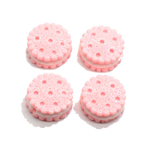 10mm Biscuit Rond Biscuit Coloré Miniature Kawaii Cabochons Mignon Résine Charmes Moins Cher Perles De Résine Pour La Décoration