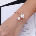 Popular fashion Copper cuff Bracelet Gift New Personalized simple pearl bracelets