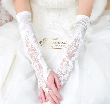 Pretty Bride Glove Long fingerless Wedding Gloves (ST10)
