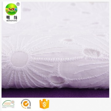 cotton twill fabric 100% cotton eyelet embroidery fabric