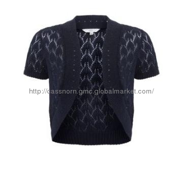 Lady Pointelle Shrug  Sweater