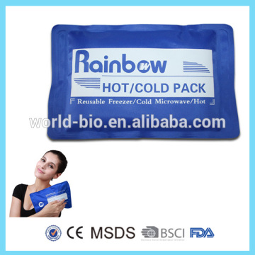 Reusable gel hot or cold pack for neck or shoulder