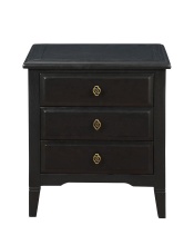 Classic Solid Oak Wood 3 Drawers Nightstand