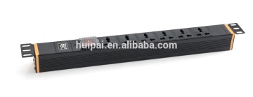 PDU 1U 10A universal 6 sockets with switch