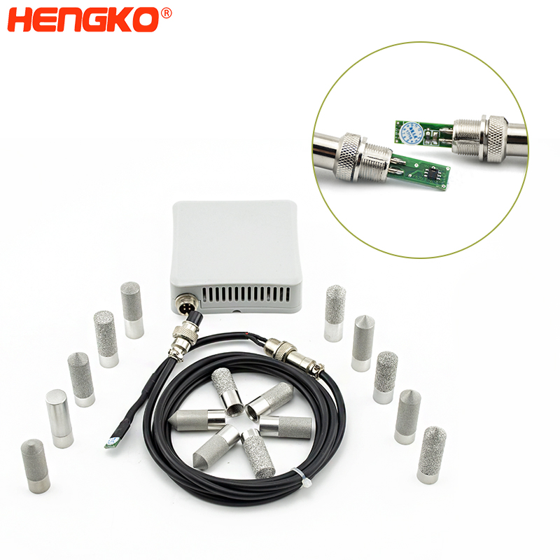 Sintered stainless steel weatherproof wireless soil moisture meter temperature and humidity sensor probe filter housing