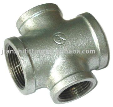 hot dipped galvanized reducing cross--malleable iron pipe fittings