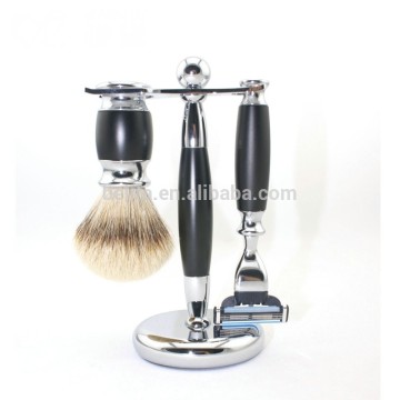 Men`s shaving brush sets, pure badger hair brush, razors,shaving holder